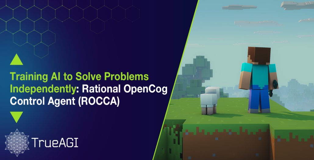 ROCCA is an AI agent designed to study its surrounding environment and come up with action plans to achieve a goal.